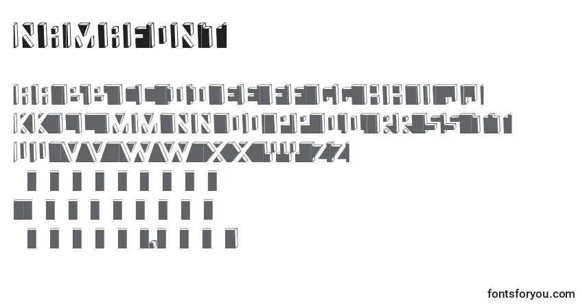 A fonte Namafont – alfabeto, números, caracteres especiais