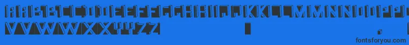 Namafont-Schriftart – Schwarze Schriften auf blauem Hintergrund