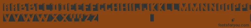 Namafont-Schriftart – Schwarze Schriften auf braunem Hintergrund