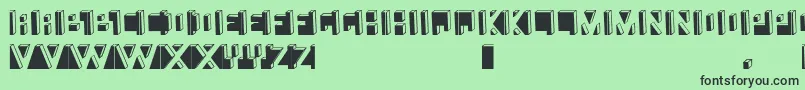 フォントNamafont – 緑の背景に黒い文字