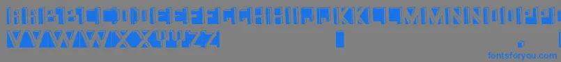 Namafont-Schriftart – Blaue Schriften auf grauem Hintergrund