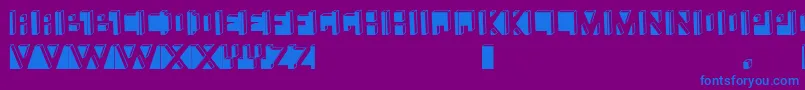 Namafont Font – Blue Fonts on Purple Background