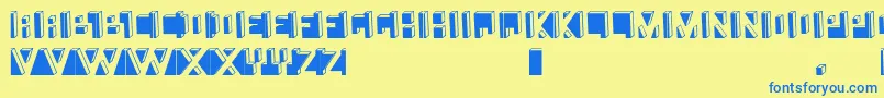 Namafont-Schriftart – Blaue Schriften auf gelbem Hintergrund