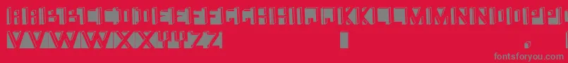 Namafont-Schriftart – Graue Schriften auf rotem Hintergrund