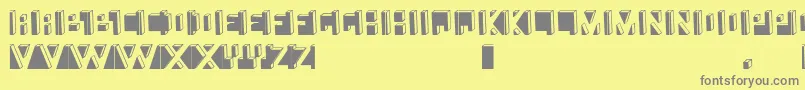フォントNamafont – 黄色の背景に灰色の文字