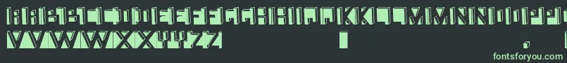 Namafont Font – Green Fonts on Black Background