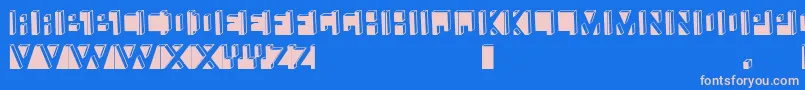 フォントNamafont – ピンクの文字、青い背景