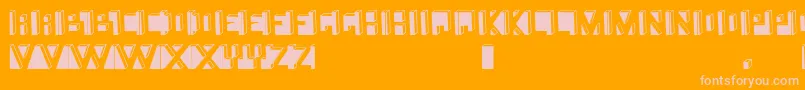 Namafont Font – Pink Fonts on Orange Background