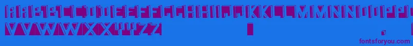 Namafont-Schriftart – Violette Schriften auf blauem Hintergrund