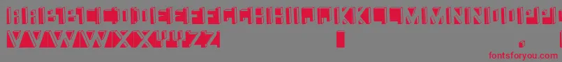 フォントNamafont – 赤い文字の灰色の背景