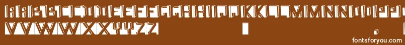 Namafont-fontti – valkoiset fontit ruskealla taustalla