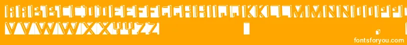 フォントNamafont – オレンジの背景に白い文字