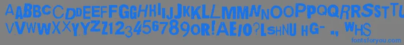 QuickEndJerk Font – Blue Fonts on Gray Background