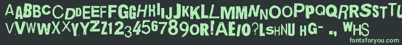 Шрифт QuickEndJerk – зелёные шрифты на чёрном фоне