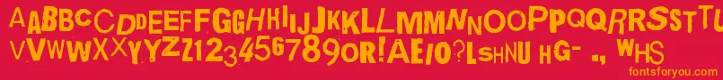 QuickEndJerk Font – Orange Fonts on Red Background