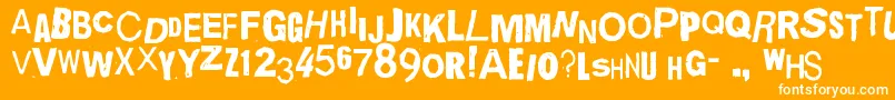 QuickEndJerk Font – White Fonts on Orange Background