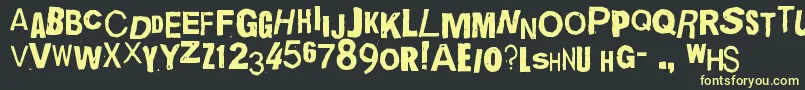 QuickEndJerk Font – Yellow Fonts on Black Background