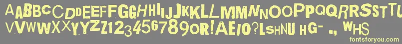 QuickEndJerk Font – Yellow Fonts on Gray Background