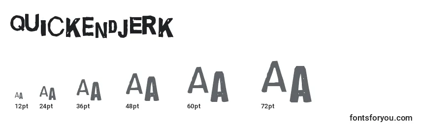 QuickEndJerk Font Sizes