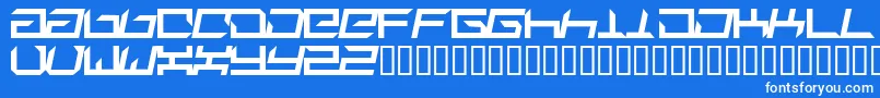 Fonte Suplex – fontes brancas em um fundo azul