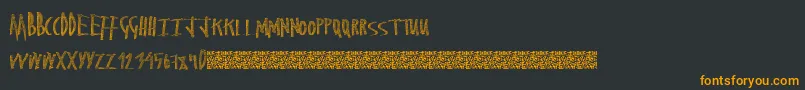 Washer Font – Orange Fonts on Black Background