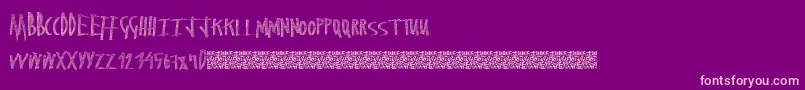 Washer Font – Pink Fonts on Purple Background