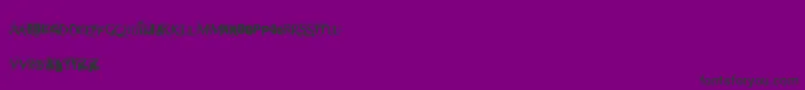 Terror-Schriftart – Schwarze Schriften auf violettem Hintergrund