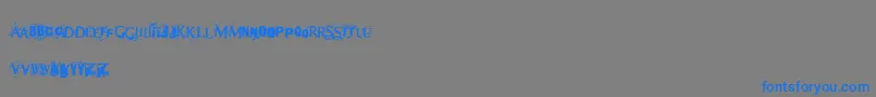 Terror Font – Blue Fonts on Gray Background