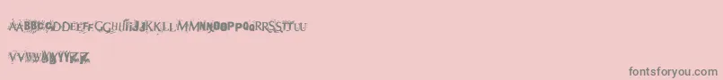 Terror-Schriftart – Graue Schriften auf rosa Hintergrund