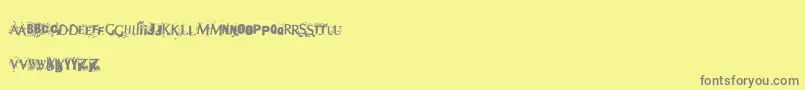 Terror Font – Gray Fonts on Yellow Background