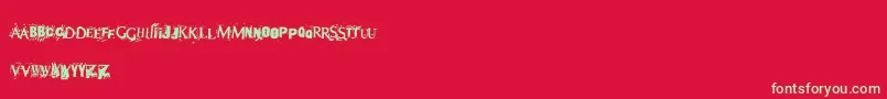 Terror Font – Green Fonts on Red Background