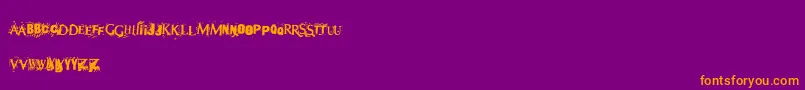 Terror-fontti – oranssit fontit violetilla taustalla
