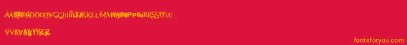 Terror Font – Orange Fonts on Red Background