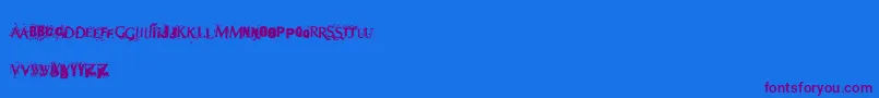 Terror Font – Purple Fonts on Blue Background
