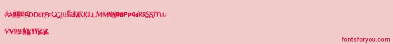 Terror Font – Red Fonts on Pink Background