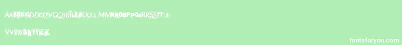 fuente Terror – Fuentes Blancas Sobre Fondo Verde
