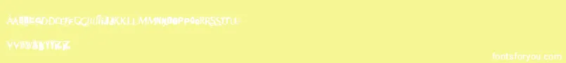 Terror Font – White Fonts on Yellow Background