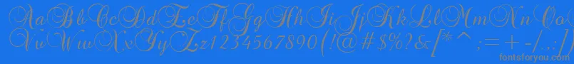 GeBasaltScriptNormal Font – Gray Fonts on Blue Background