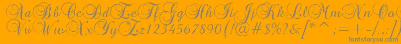 GeBasaltScriptNormal Font – Gray Fonts on Orange Background