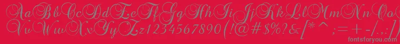 GeBasaltScriptNormal Font – Gray Fonts on Red Background