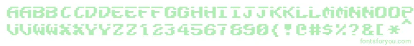 フォントFairlight – 白い背景に緑のフォント