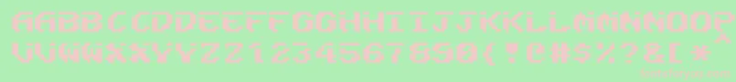 フォントFairlight – 緑の背景にピンクのフォント