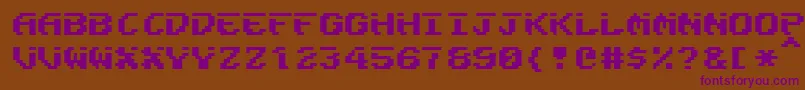 フォントFairlight – 紫色のフォント、茶色の背景
