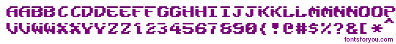 フォントFairlight – 白い背景に紫のフォント