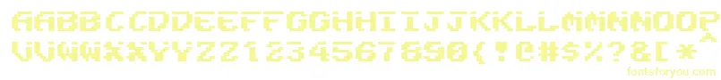 フォントFairlight – 白い背景に黄色の文字