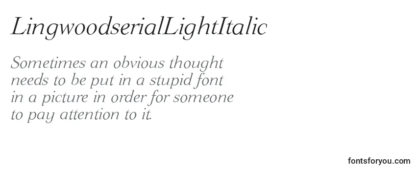 LingwoodserialLightItalic Font