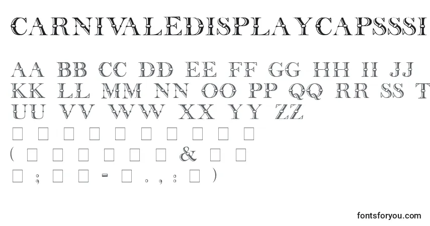 Шрифт CarnivaleDisplayCapsSsi – алфавит, цифры, специальные символы