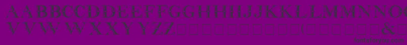 CarnivaleDisplayCapsSsi-fontti – mustat fontit violetilla taustalla
