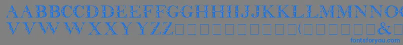 CarnivaleDisplayCapsSsi Font – Blue Fonts on Gray Background