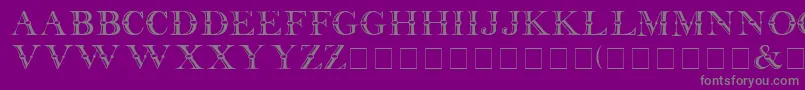 CarnivaleDisplayCapsSsi Font – Gray Fonts on Purple Background